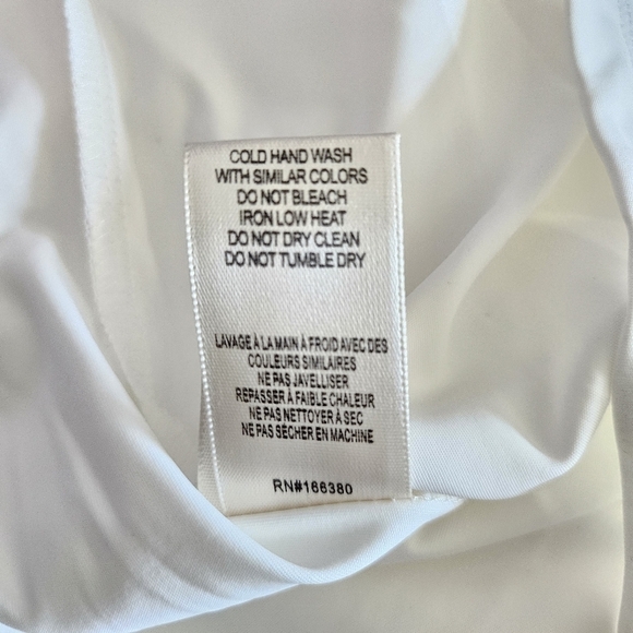 New Torn by Ronny Kobo Selena Strapless Cutout Rosette Bodycon Ivory Midi Dress - Picture 15 of 15